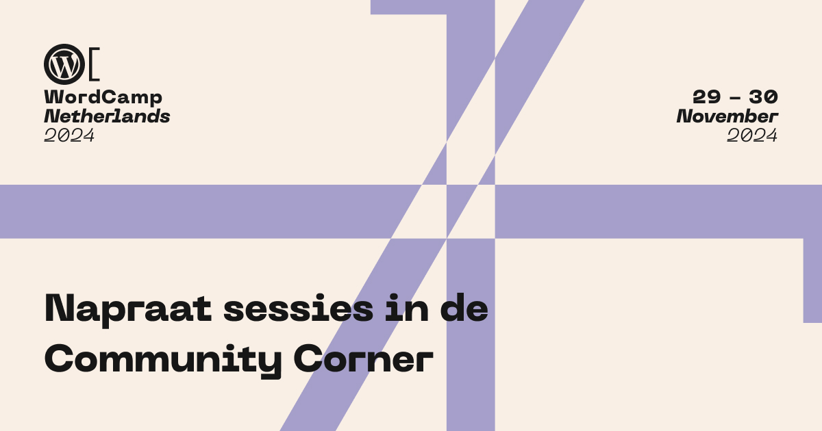 Napraat sessies in de Community Corner