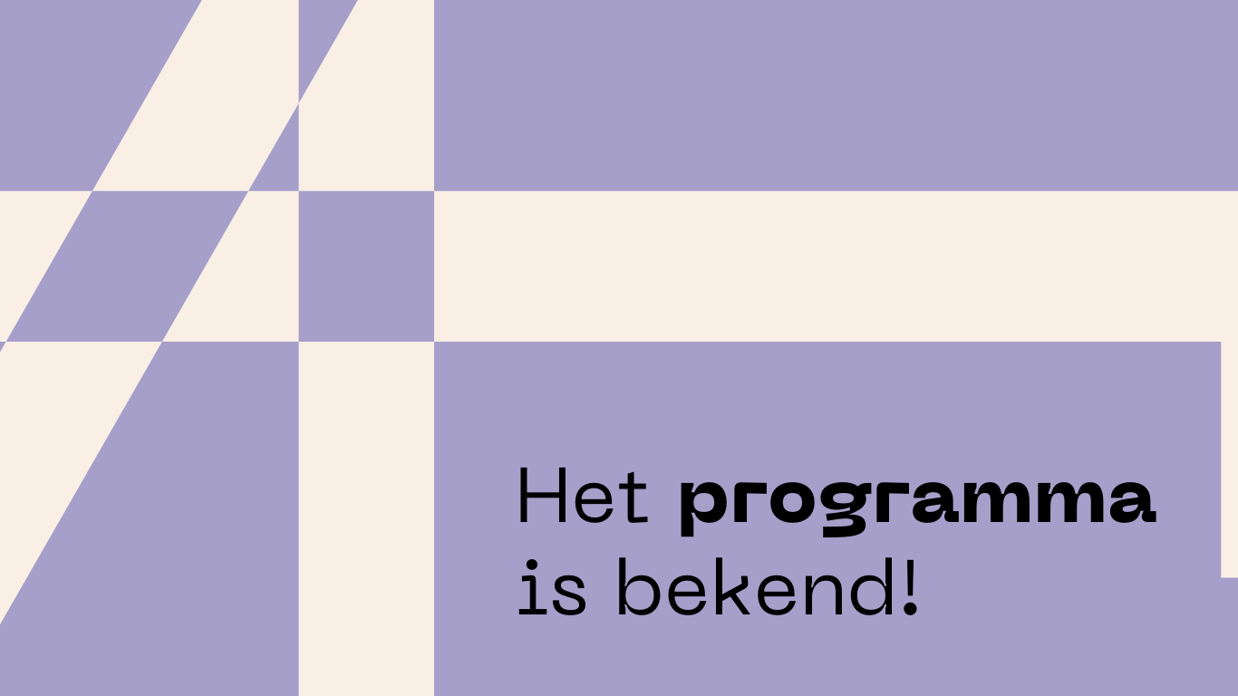 Het programma is bekend!